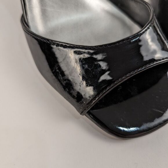 Nine West Ankle Strap Black Wedge Heels Women's 5 NWOT - Picture 4 of 11